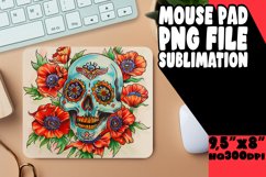 Fashionable Watercolor Flower Skull Art Product Image 1