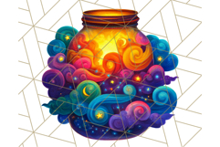 Whimsical Celestial Moon and Stars Clipart Constellation Png Product Image 5