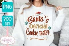 Santa's official cookie tester PNG, Christmas sublimation Product Image 3
