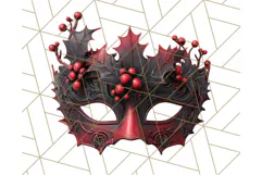 Gothic Christmas Clipart Dark Holiday PNG, Dark Christmas Product Image 5