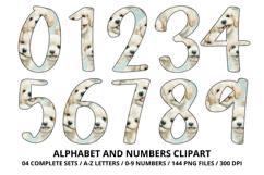 Cute Puppies Alphabet PNG, watercolor Letters &amp; Numbers Product Image 5