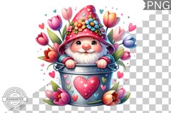 Spring Gnome Sublimation - Clipart PNG Design Product Image 1