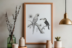 Vintage Tropical Birds Clipart Product Image 5