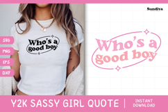 Y2K Sassy Girl Baby Tee Quote - Bratcore | Good Boy Product Image 1