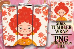 Beautiful Flower-Crowned Woman Tumbler Wrap 20oz Product Image 1