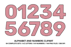4th July Alphabet png clipart, independence letters doodle Product Image 5