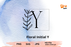 Floral Initial - HandDrawn Monogram Alphabet SVG|PNG|JPG Product Image 1