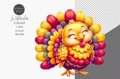 Turkey clipart, Thanksgiving clipart, Farm animals Product Image 1