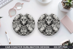 Eagle Flag Car Coaster Sublimation| 4th Of July Coaster PNG Product Image 1