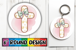 Joyful Keychain PNG Inspiration, Cross and Bow Product Image 1