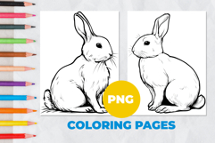 Cute bunny Coloring Pages | Coloring book Product Image 1