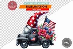 4th Of July Truck - Sublimation 4th of July PNG Product Image 1
