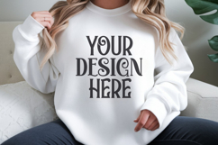 White Gildan 18000 Sweatshirt Mockups ,18000 Mockups Product Image 1