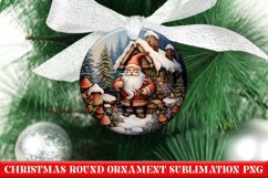 Christmas Round Ornament PNG | Santa | Sublimation | PNG Product Image 1