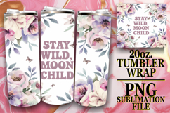 Joyful escapes 20oz tumbler wrap, Flower Quote Product Image 1