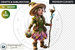 Spring Blossom Gnomes Cliparts Fantasy graphics scrapbooking Product Image 1