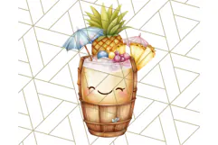 Tropical Tiki Friends PNG Clipart, Cute Summer Art Product Image 5