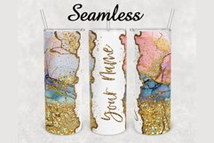 Watercolor Gold Agate 20 oz sublimation design tumbler Product Image 1