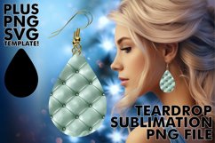 3D Teardrop Earring Puff PNG Product Image 1