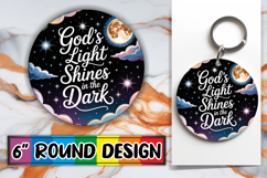 Joyful Car Coaster Round Style PNG, Religious Product Image 1