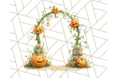 Creepy Carnival Halloween Clipart PNG with Hayride Art Product Image 5