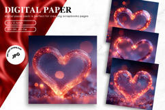 Heart Valentines Background Love Wallpaper Bokeh Backdrop_25 Product Image 1
