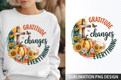Gratitude changes Sublimation Design - Christian Png Product Image 1