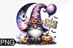 Halloween Gnome Sublimation, Gnome Clipart PNG Product Image 1