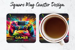 Gamer Mug coaster | Coaster | Sublimation Product Image 1