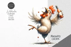 Chicken clipart, Funny clipart, Wine clipart Product Image 1