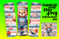 RADIANT PNG Tumbler Design 20oz , Teddy Bear Product Image 1
