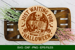 Just waiting for halloween Cutting Board SVG Product Image 1