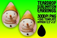 Dynamic Teardrop Design for Earrings , Snowman Product Image 1