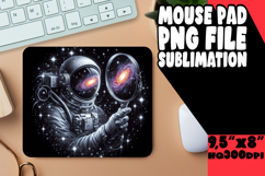 CHEERFUL MOUSE PAD SUBLIMATION PNG, Astronaut Product Image 1
