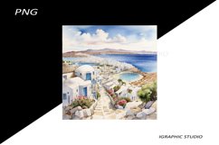 Greece summer clipart, Mediterranean Vacation Clipart Product Image 1