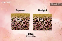Leopard Glitter Tumbler | Skinny 20 oz | Tapered | Straight Product Image 2