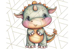 Cute Cartoon Dinosaur Clipart PNG, Prehistoric Animals PNG Product Image 5