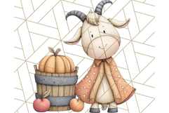 Fall Farm Animal Clipart, Autumn Barnyard PNG Illustrations Product Image 5