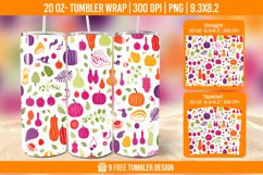 Vegetable Tumbler Wrap Designs, Sublimation Wrap Product Image 1