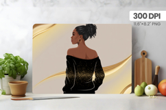 Afro Girl/Woman Melanin braided hair Cutting Board PNG Desig Product Image 1