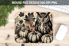 Owl Mouse pad Sublimation - Thanksgiving PNG Design Product Image 1