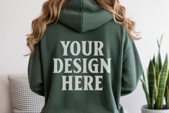 Forest Green Gildan 18500 Hoodie Sweatshirt Mockup, Unisex Product Image 1