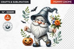 Halloween gnome clipart, Halloween clipart, Gnome PNG Product Image 1