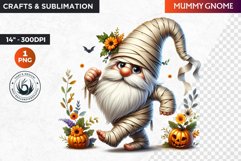 Halloween gnome clipart, Halloween clipart, Gnome PNG Product Image 1