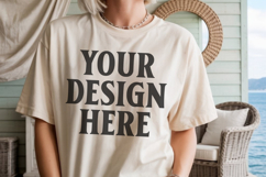 Comfort Colors 1717 Ivory T-Shirt Mockup Product Image 1