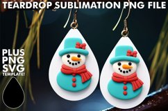 Clay Style Snowman 3D Teardrop Earrings Product Image 1