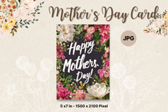 Mother&#039;s Day Card Happy MOM flower Printable Gift Card_25 Product Image 1