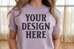 Comfort Colors 1717 Orchid T-Shirt Mockup Product Image 1