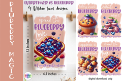 Blueberry Kitchen Towels Designs, Baking Lover Sublimation Product Image 1