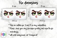 Funny Face Mug Wrap, Sarcastic Coffee Mug Wrap, Grumpy Face Product Image 2
